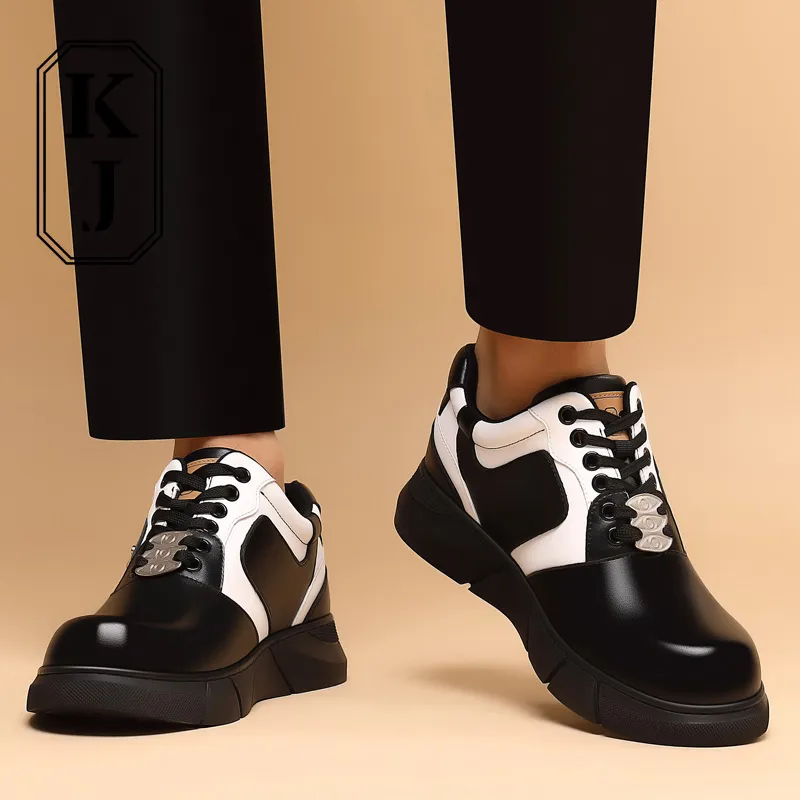 KJ Dress Shoes Men Low Top White-7