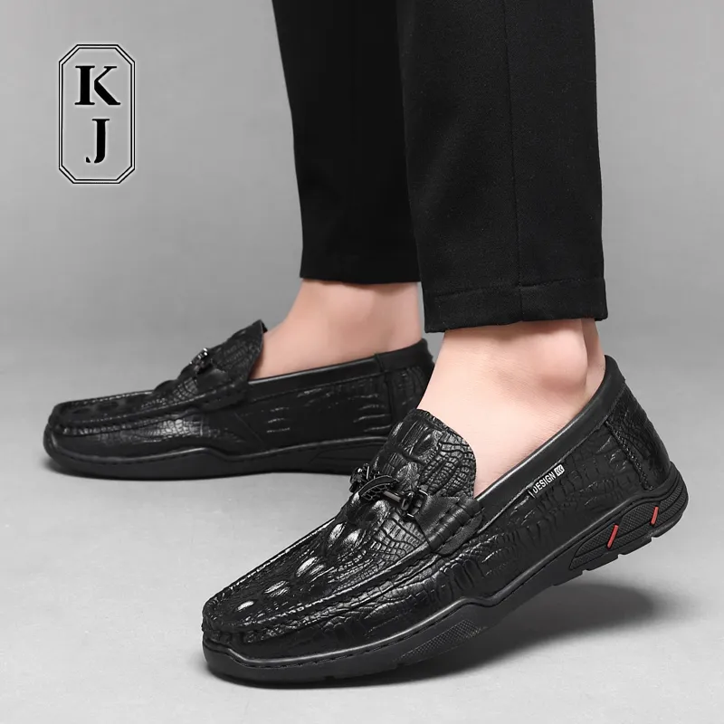 KJ Gommino Loafers Men Black-8