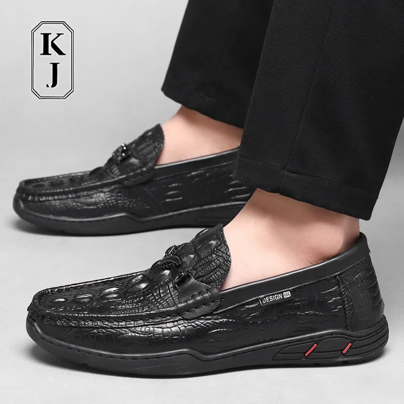 KJ Gommino Loafers Men Black-10