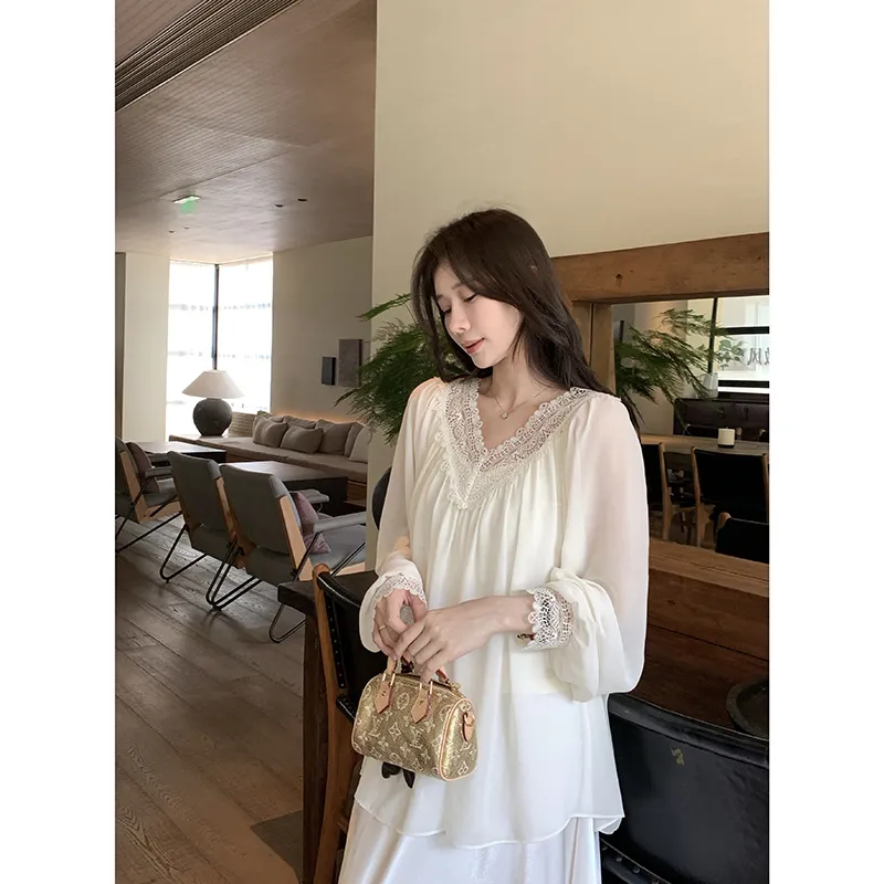 EKOOL Chiffon Shirt Women's Apricot-2