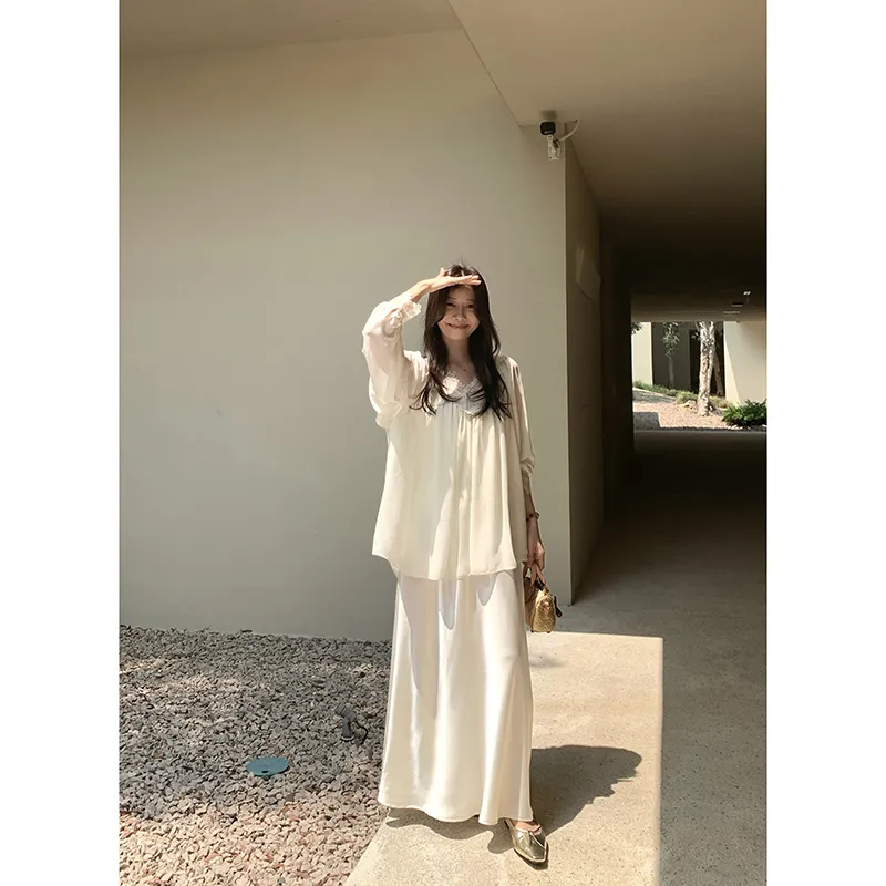 EKOOL Chiffon Shirt Women's Apricot-3
