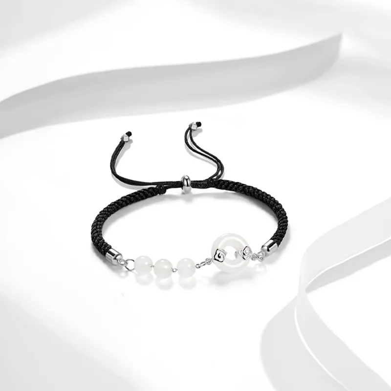 JOYDINNY Colored Glaze Jade Bracelets Unisex-5
