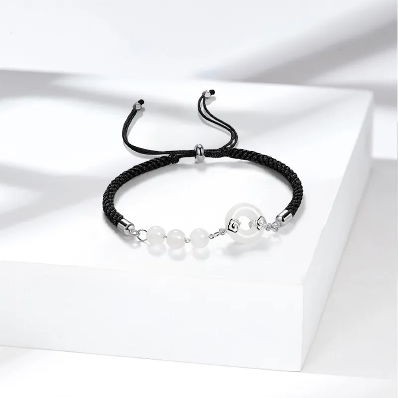 JOYDINNY Colored Glaze Jade Bracelets Unisex-4