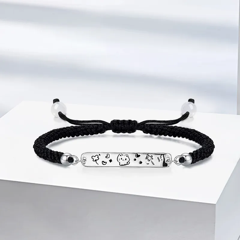 JOYDINNY Alloy Rope Bracelets Unisex-1