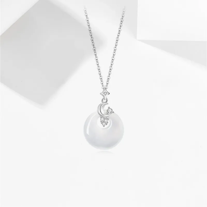 JOYDINNY Chalcedony Jade Necklaces Women's-2