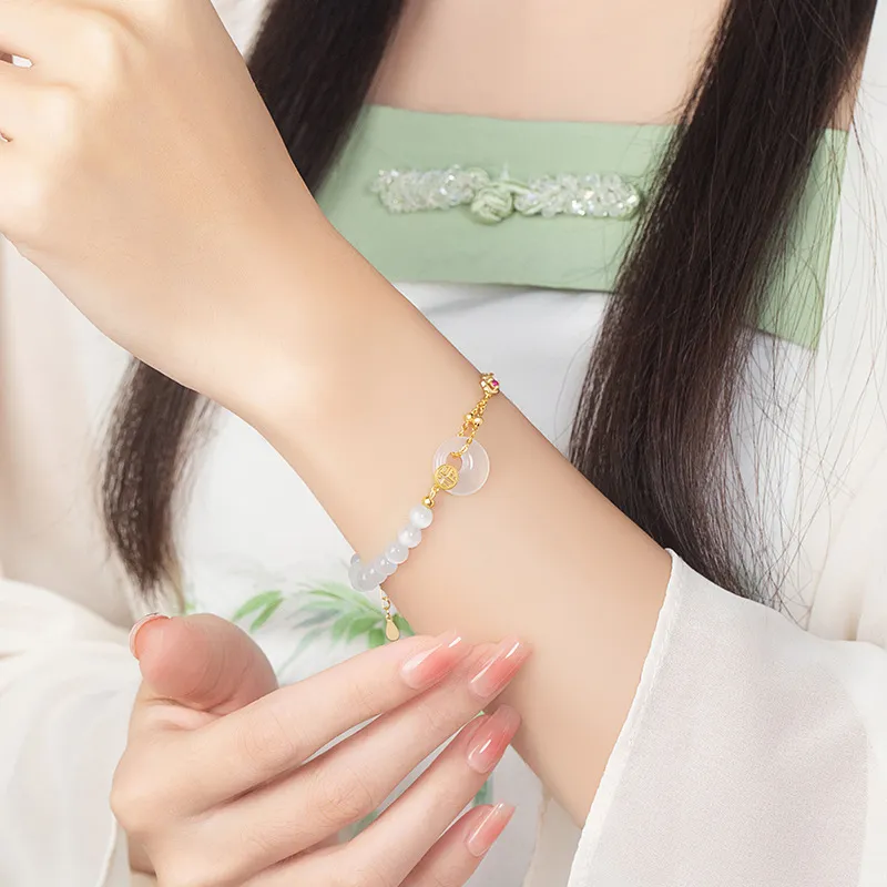 JOYDINNY Chalcedony Jade Bracelets Women's-3