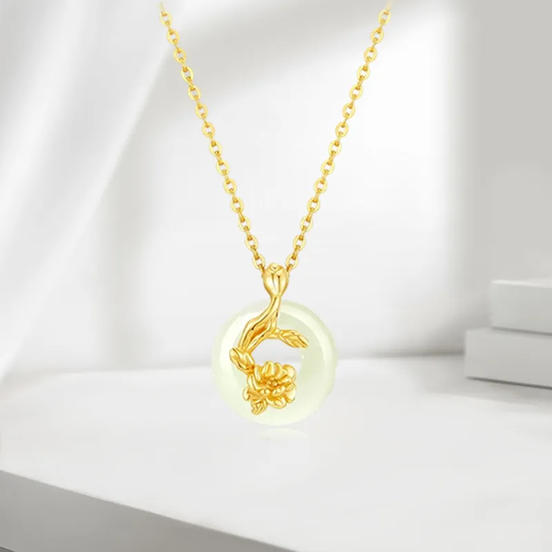 JOYDINNY Colored Glaze Jade Necklaces Women's-2
