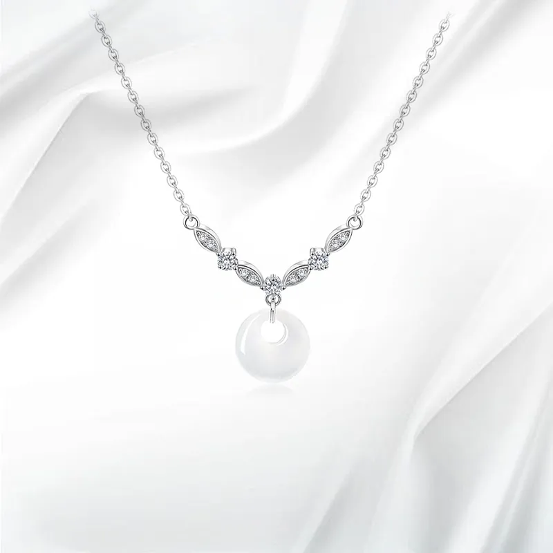JOYDINNY Chalcedony Jade Necklaces Women's-2
