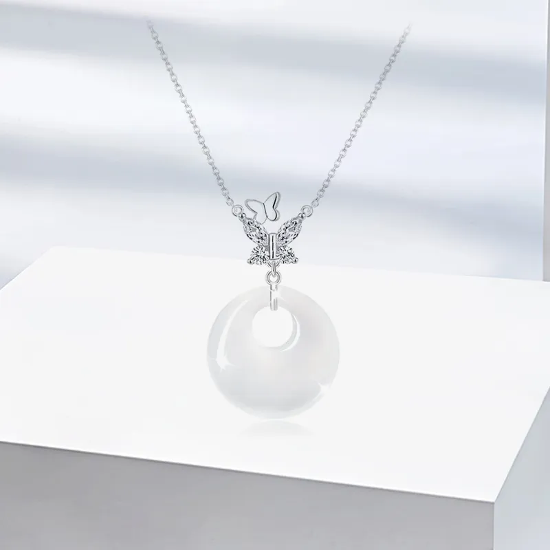 JOYDINNY Chalcedony Jade Necklaces Women's-3