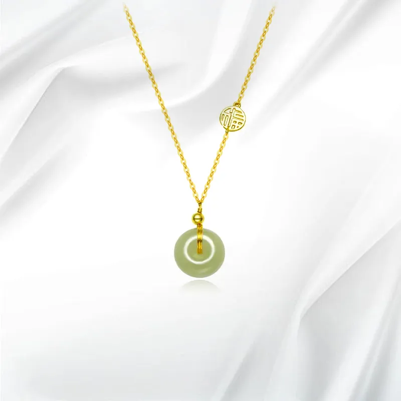 JOYDINNY Glass Cat Eye Jade Necklaces Women's-3