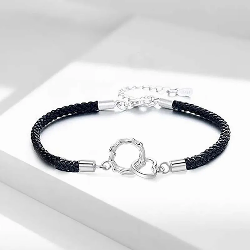 JOYDINNY Alloy Rope Bracelets Unisex-1