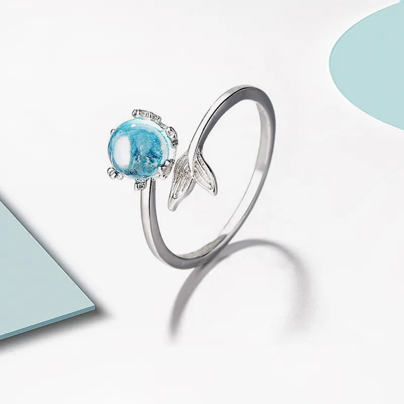 JOYDINNY Colored Glaze Jade Rings Women's-2