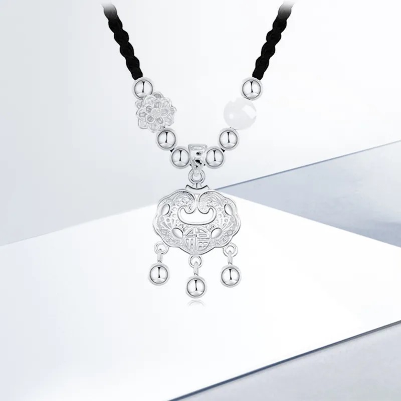 JOYDINNY Glass Cat Eye Jade Necklaces Women's-1