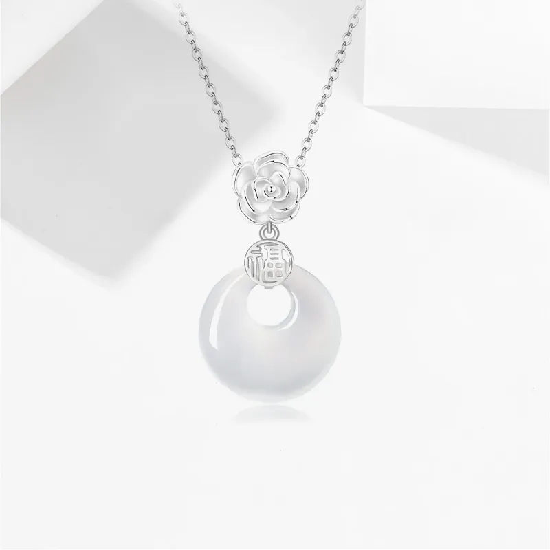 JOYDINNY Chalcedony Necklaces Women's-3
