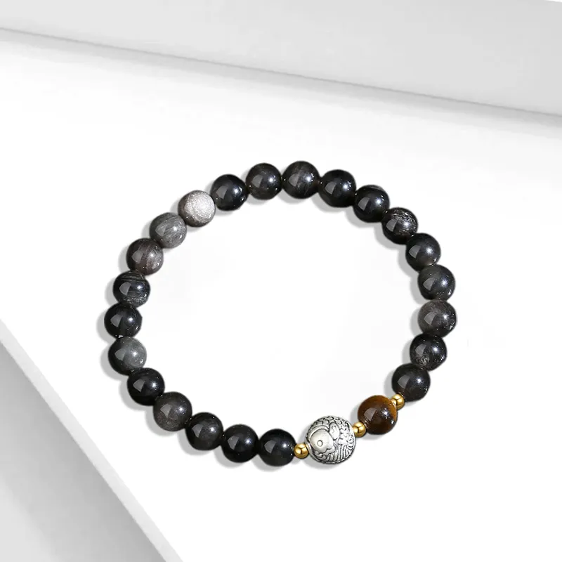 JOYDINNY Obsidian Bracelets Men's-1
