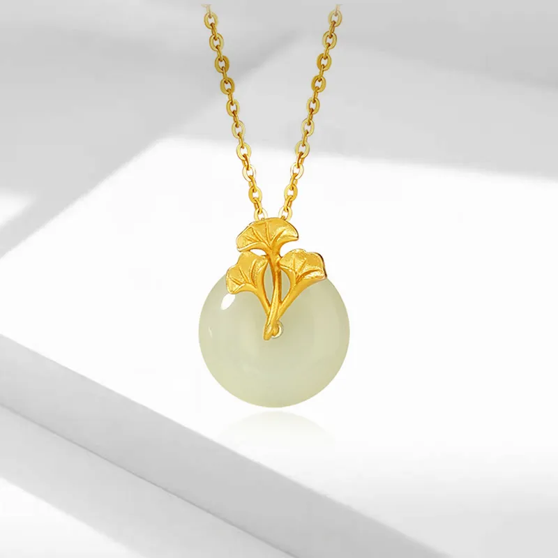 JOYDINNY Serpentine Jade Necklaces Women's-2