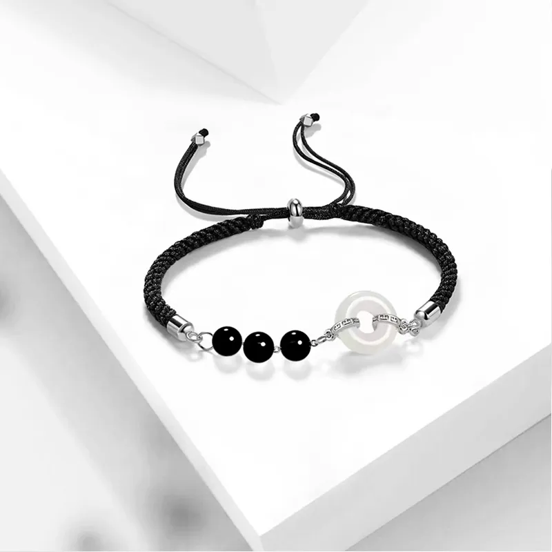 JOYDINNY Colored Glaze Jade Bracelets Unisex-1