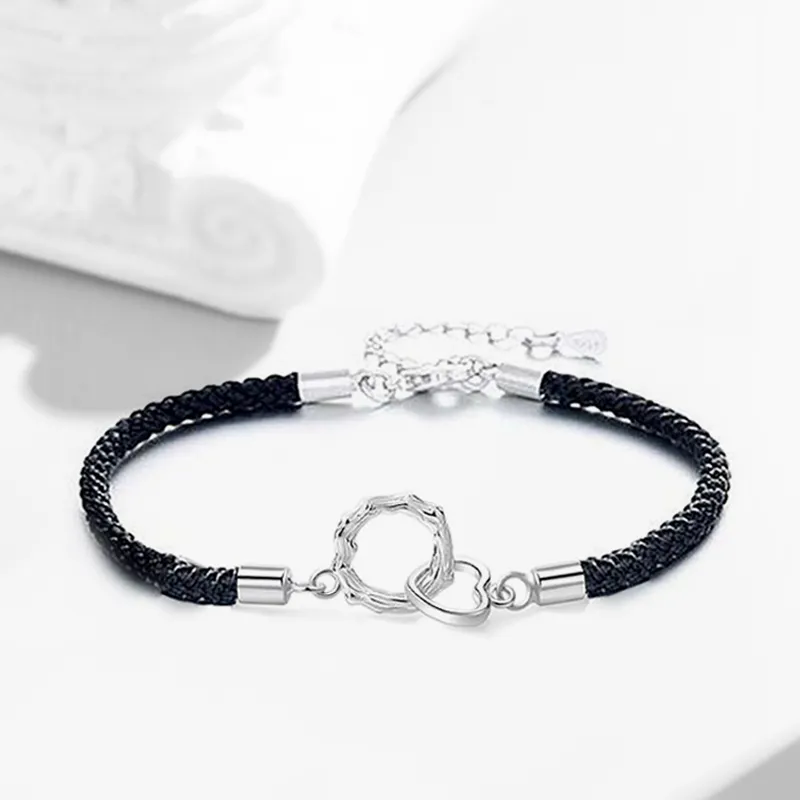 JOYDINNY Alloy Rope Bracelets Unisex-1