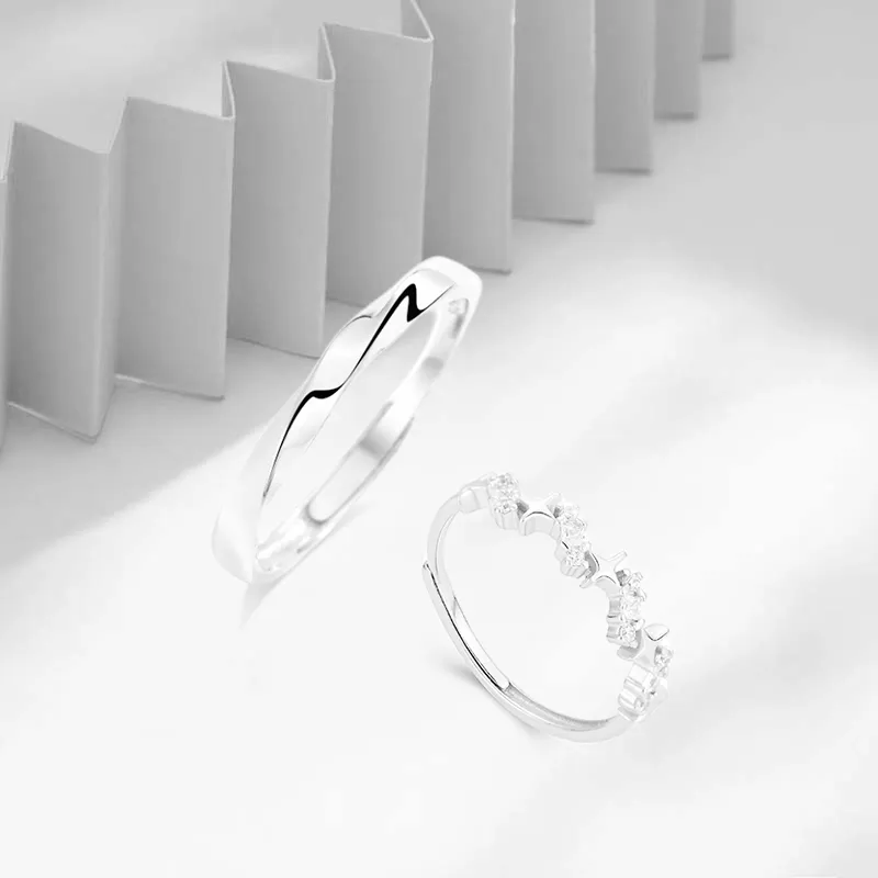 JOYDINNY Sterling Silver Rings Unisex-1