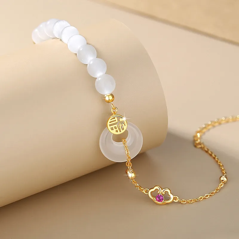 JOYDINNY Chalcedony Jade Bracelets Women's-2