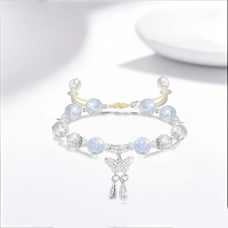 JOYDINNY Glass Cat Eye Bangles Women's-3