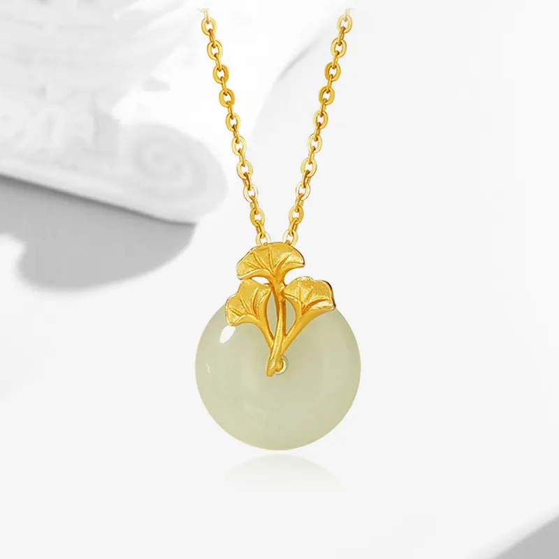 JOYDINNY Serpentine Jade Necklaces Women's-1