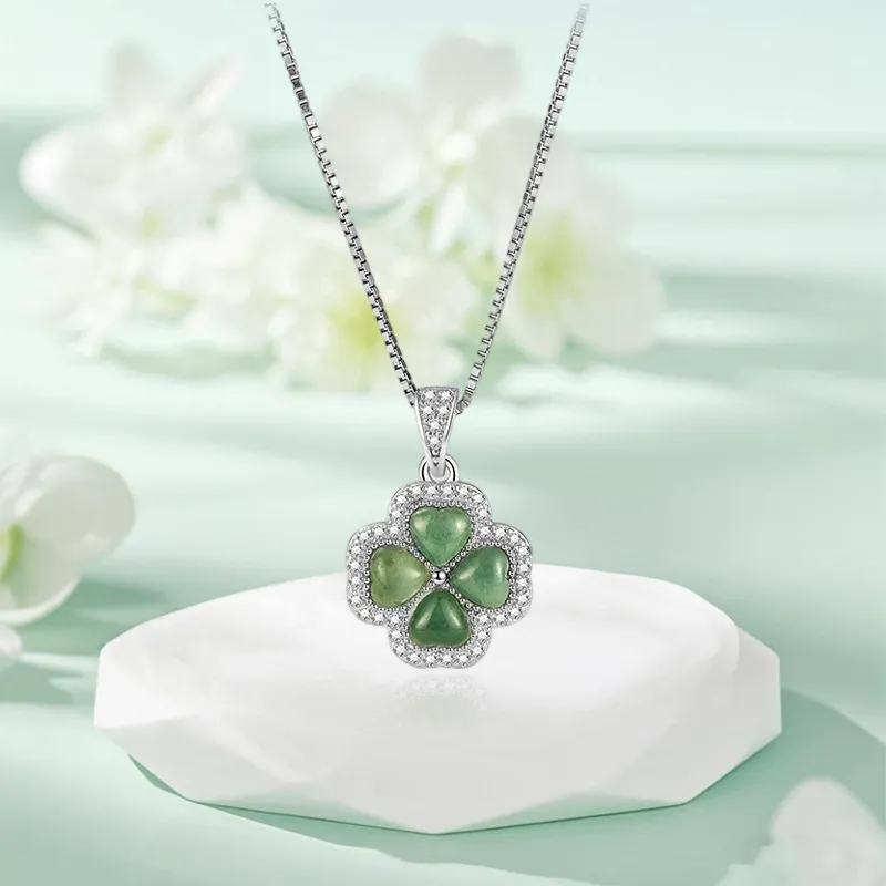 JOYDINNY Serpentine Jade Necklaces Women's-2