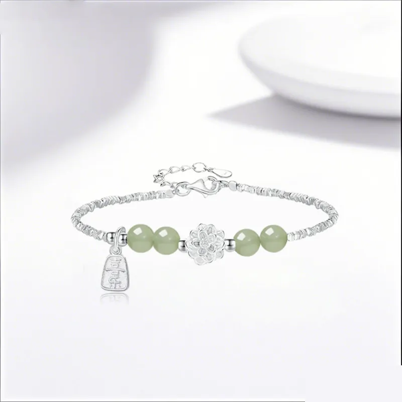 JOYDINNY Glass Cat Eye Bangles Women's-3