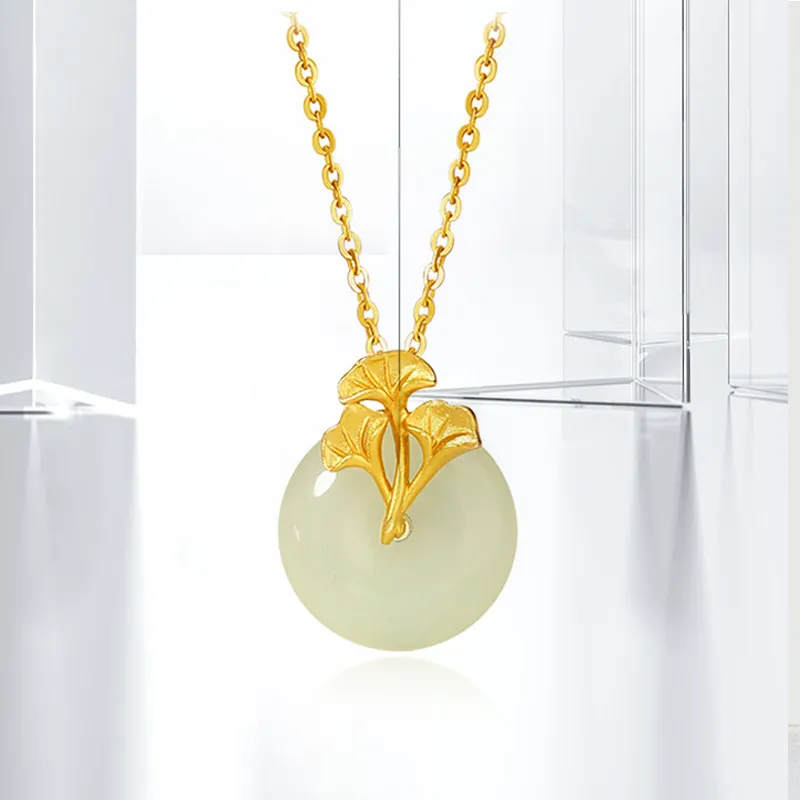 JOYDINNY Serpentine Jade Necklaces Women's-3
