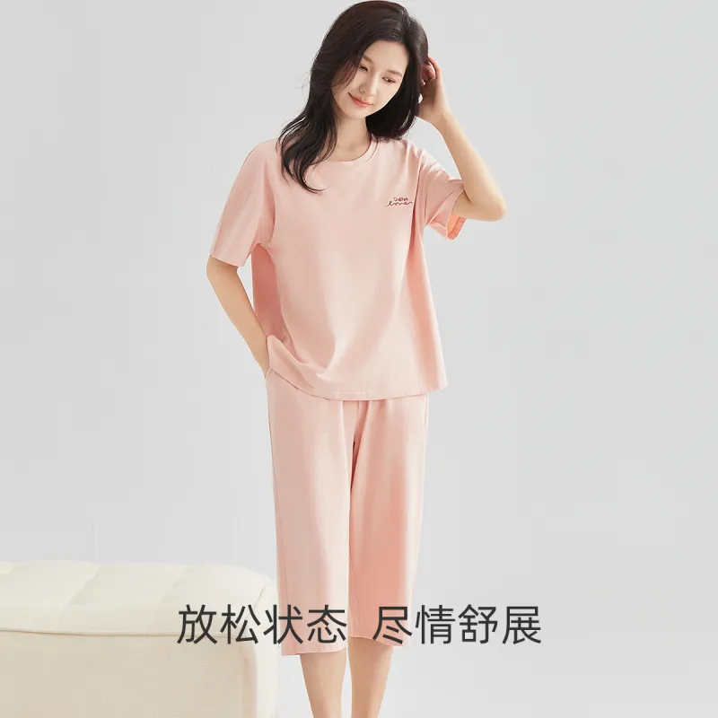 Ordifen Pajama Set Women's Peach Pink-5
