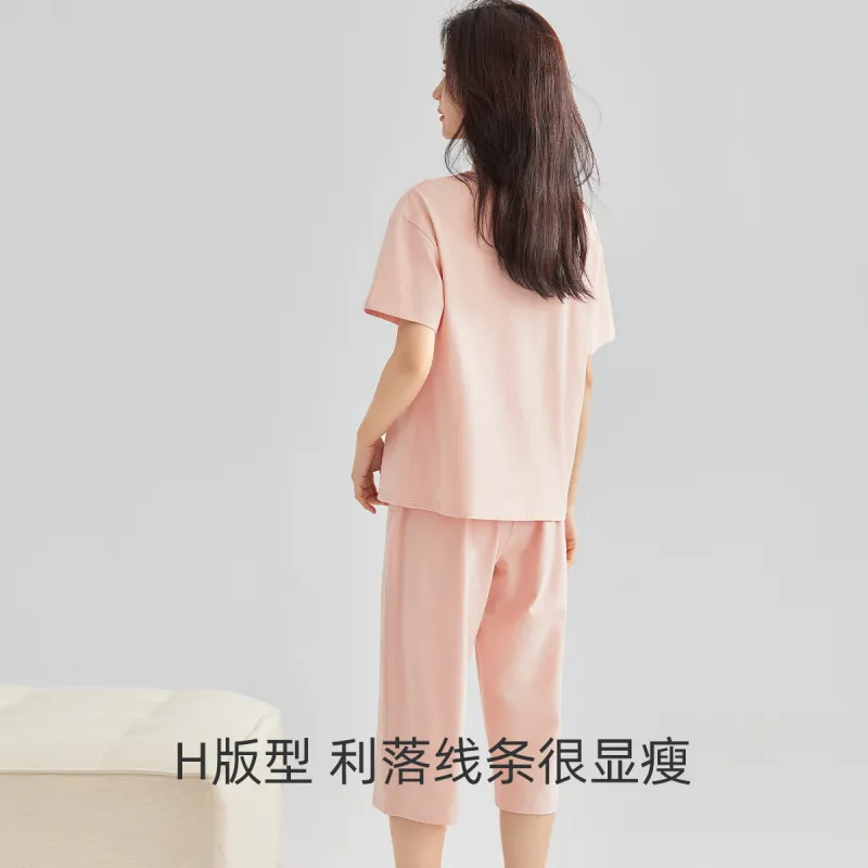 Ordifen Pajama Set Women's Peach Pink-6