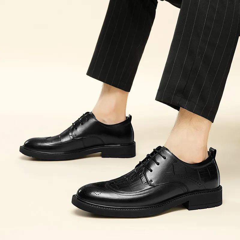 CARTELO Dress Shoes Men Low Top Black, Brown-4