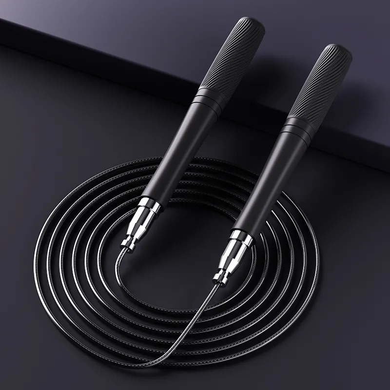 Sanfan Sports & Fitness Non Countable Jump Ropes Adults Steel Wire Rope, Silicone+ABS Controller 3m-3
