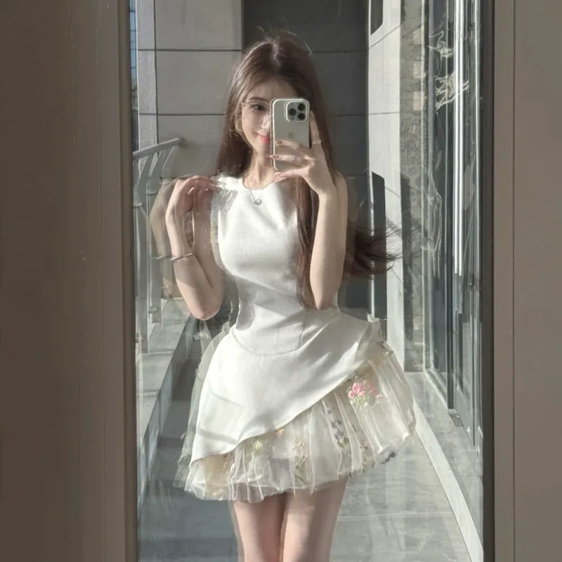 RTNH Sleeveless Dresses Women's White-6