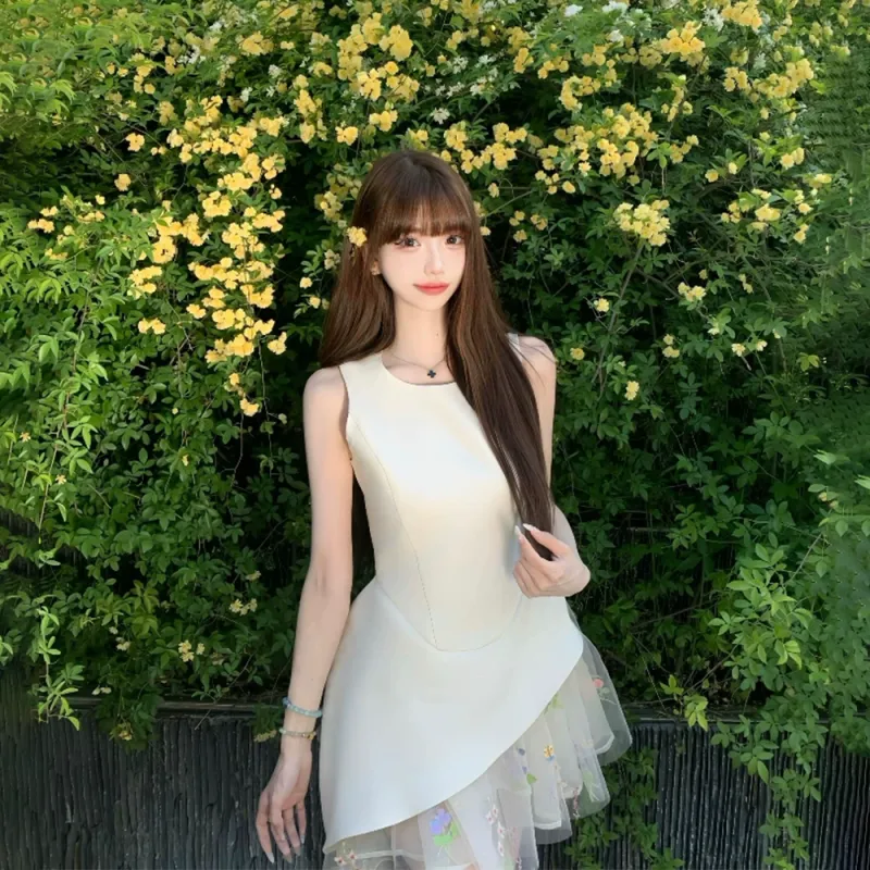RTNH Sleeveless Dresses Women's White-3