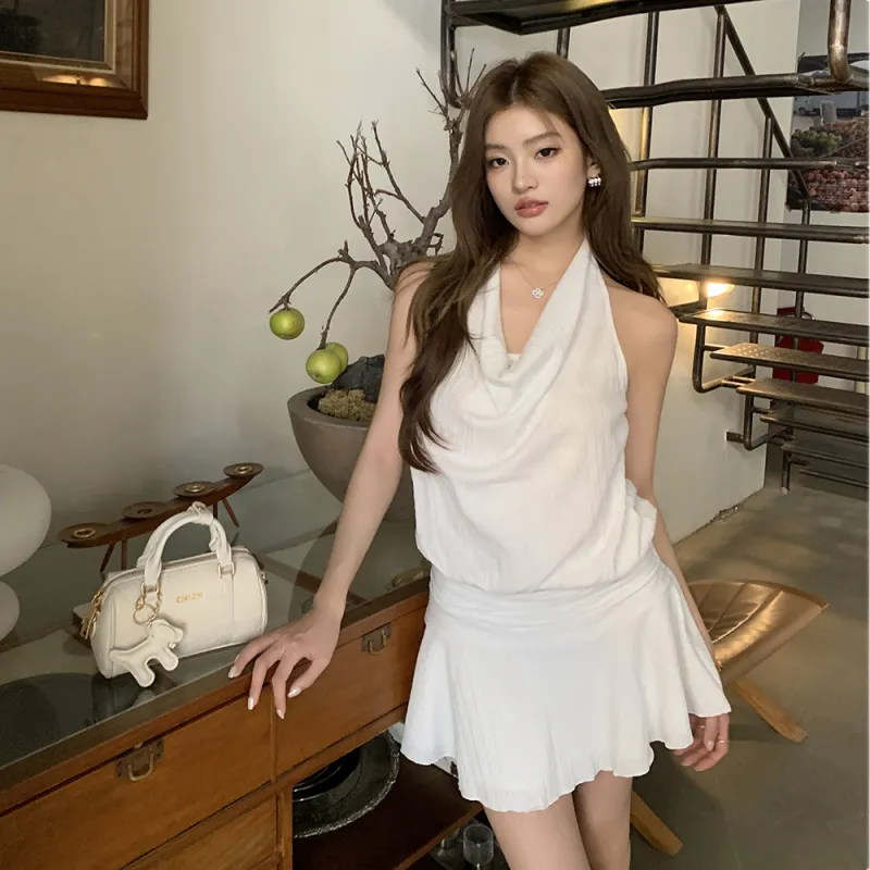 RTNH Slip Dresses Women's White-4