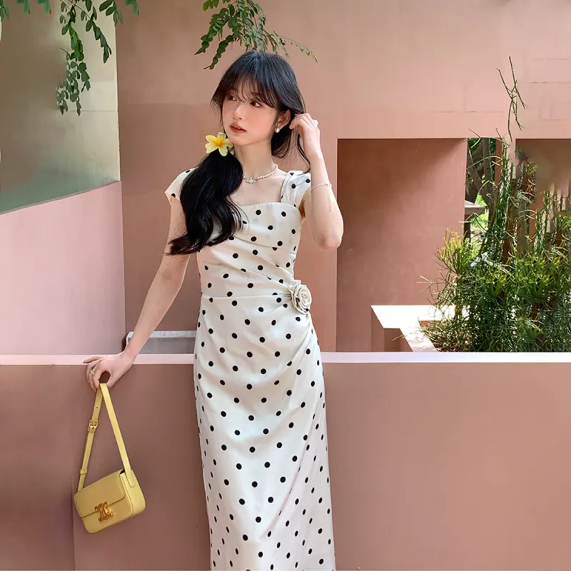 RTNH Short Sleeved Dress Women's Beige-5