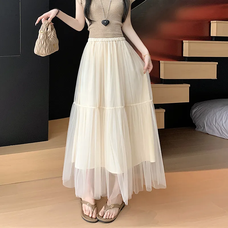 RTNH Casual Long Skirts Women's Apricot-1