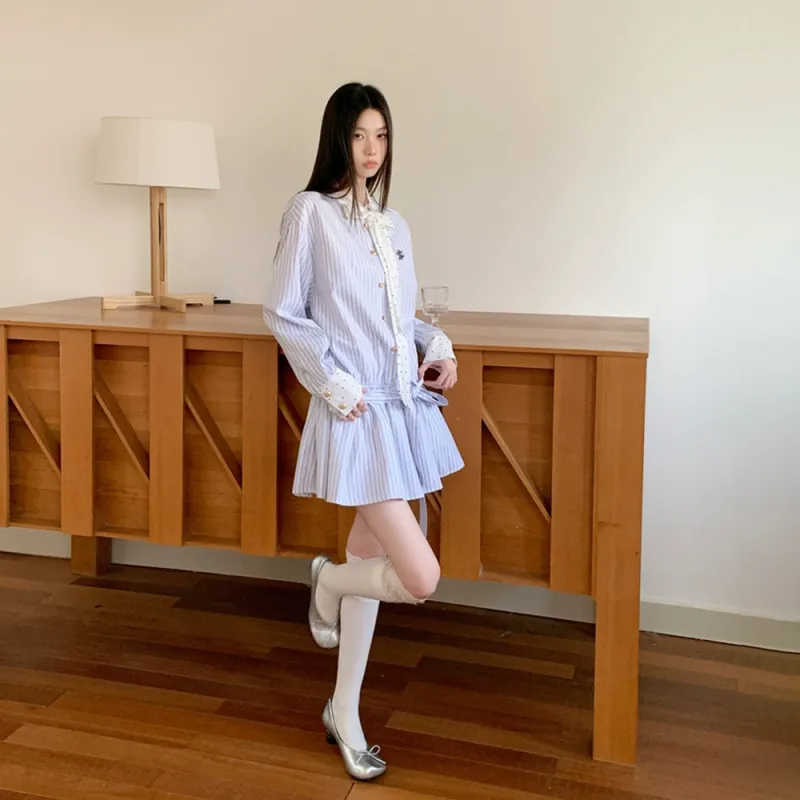 RTNH Long-Sleeved Dresses Women's Blue-2