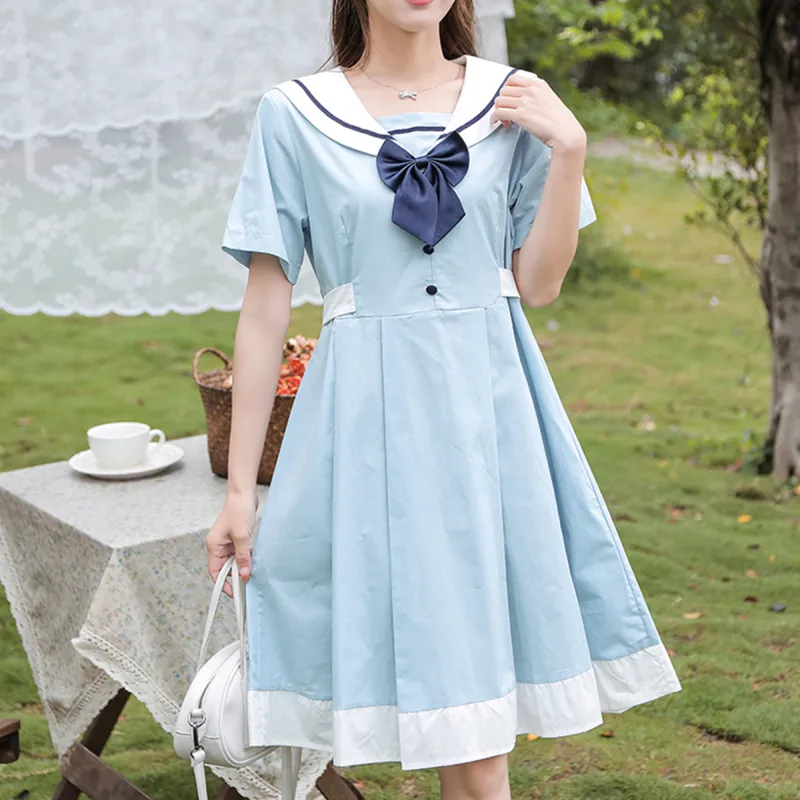 RTNH Short Sleeved Dresses Women's Light Blue-2