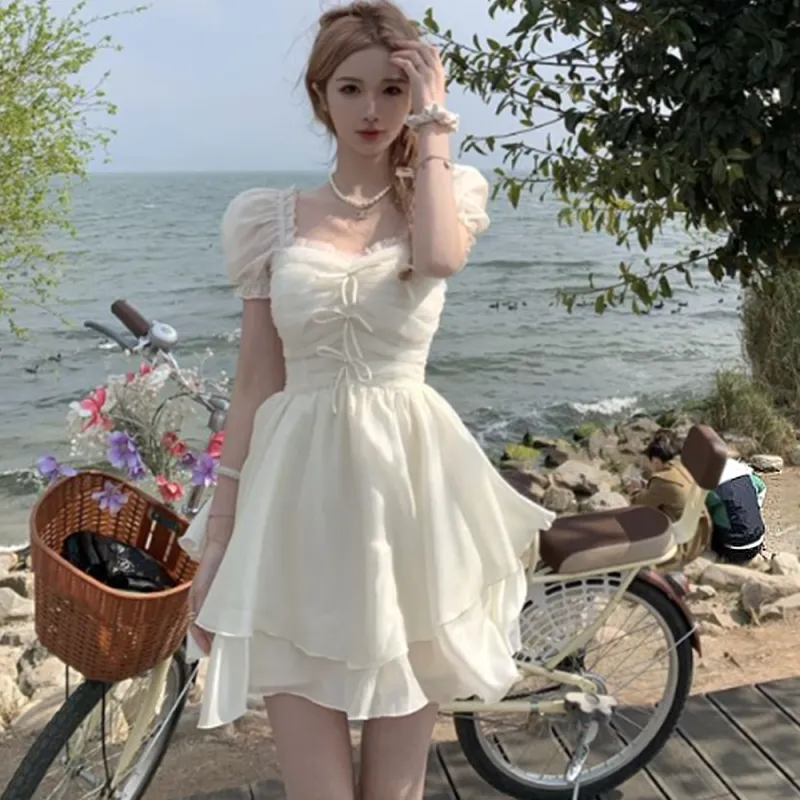 KUNZHUDAXIANG Short Sleeved Dress Women's-13
