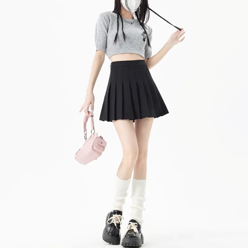 Vine Color Casual Short Skirts Women's-9