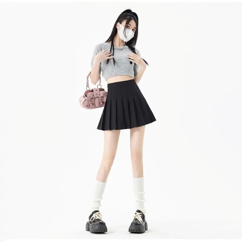 Vine Color Casual Short Skirts Women's-5