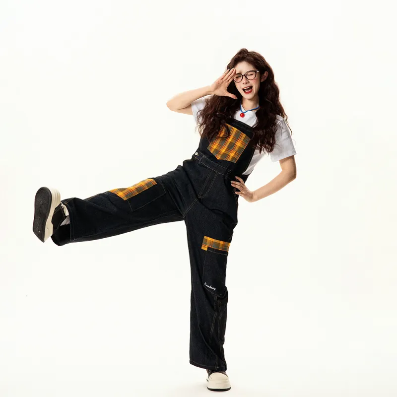 RTNH Spring Summer Overalls Women's Dark Blue-2
