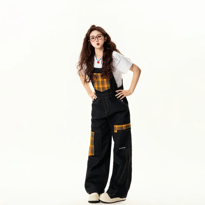 RTNH Spring Summer Overalls Women's Dark Blue-5