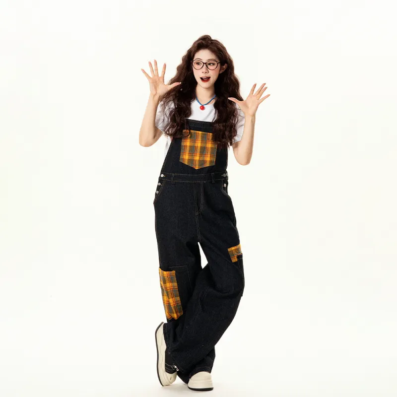 RTNH Spring Summer Overalls Women's Dark Blue-4
