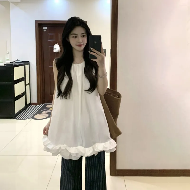 RTNH Sleeveless Dresses Women's White-4