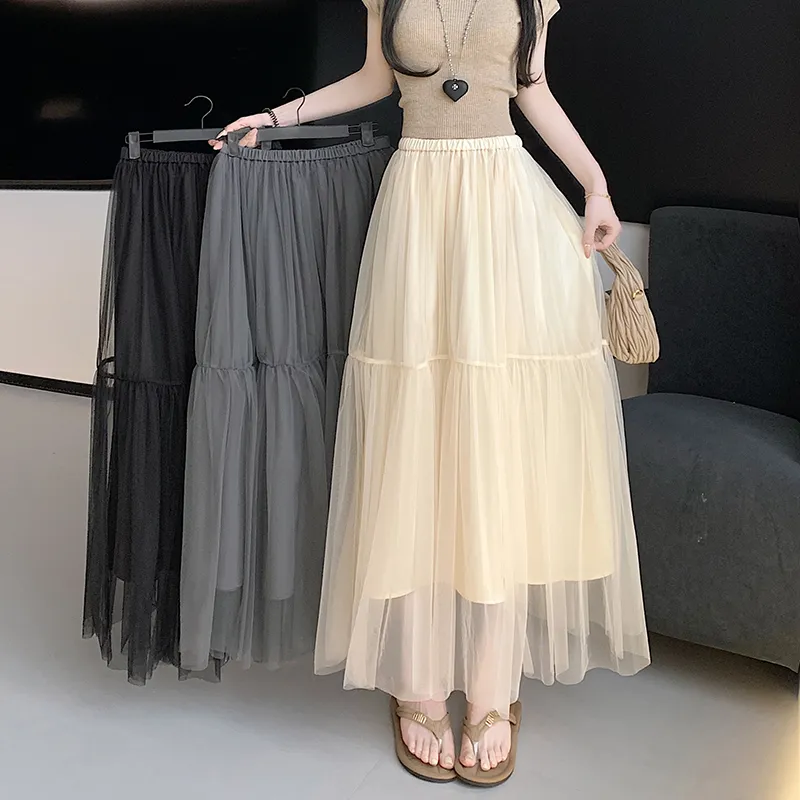RTNH Casual Long Skirts Women's Apricot-2