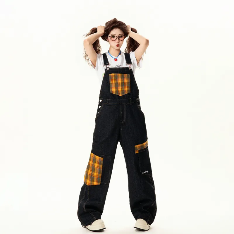 RTNH Spring Summer Overalls Women's Dark Blue-7