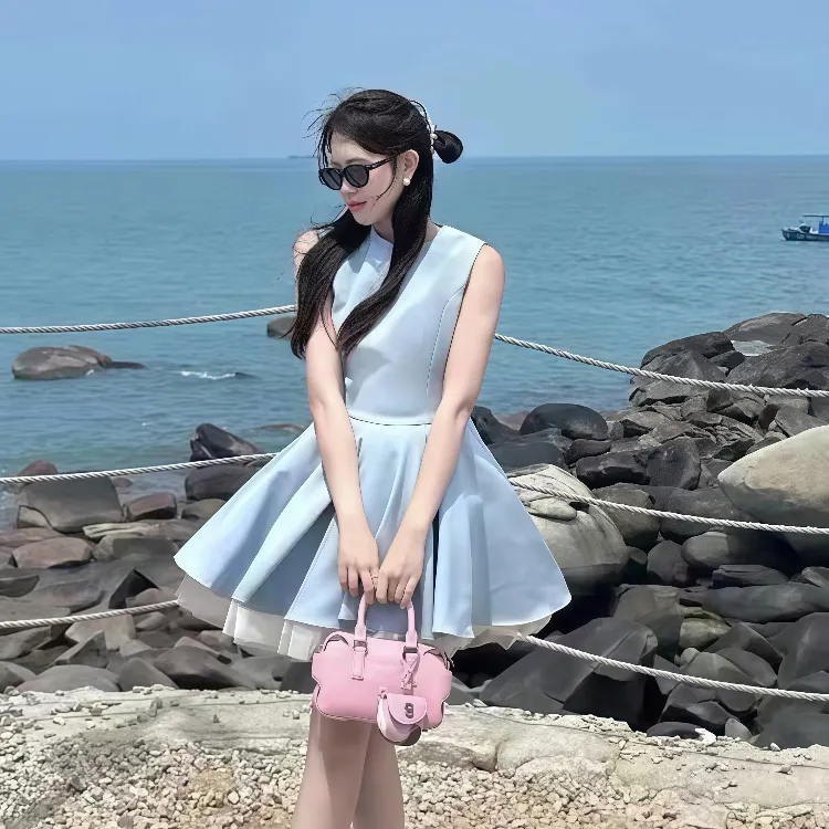 RTNH Sleeveless Dresses Women's Blue-5